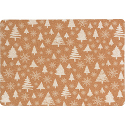 Korkos szőnyeg, ünnepi minta, 40 x 30 cm