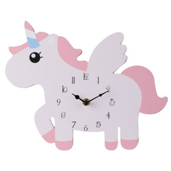 Egyszarvú falióra MDF-ből, 30 x 24 cm