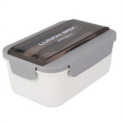 Szűk ebédlődoboz evőeszközökkel, 21 x 14 x 7 cm