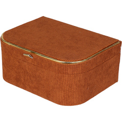 Bársonyos doboz arany díszítéssel, 23 cm