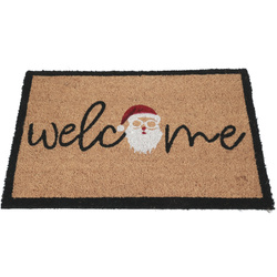 Kókuszrostból készült lábtörlő 59x39 cm, Mikulás, 1. minta