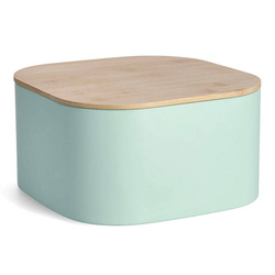 Fém kenyértartó bambusz fedéllel, 26,5 cm