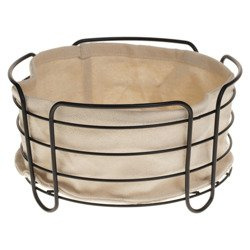 Kenyérkosár pamut betéttel, Ø 20 cm, bézs