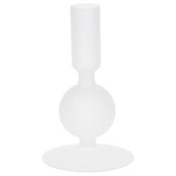 Üvegből készült gyertyatartó talppal, 14 cm