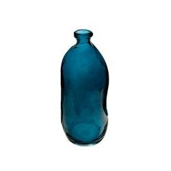 Újrahasznosított üveg váz, 35 cm, kék