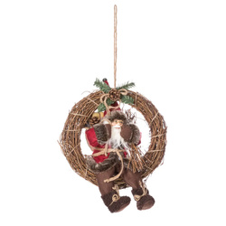 Karácsonyi koszorú Mikulással, Ø 30 cm