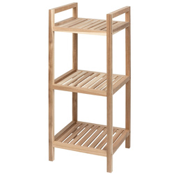 ACINA fürdőszobai polc három polccal, akáciából készült, WENKO