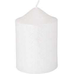 Fémes mintás díszgyertya, 7 x 10 cm