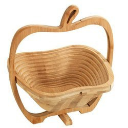 Összecsukható gyümölcskosár, Ø 22,5 x 30 cm, bambusz