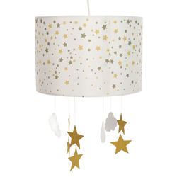 Gyerekszoba lámpa CLOUD, csillagokkal, Ø 30 cm