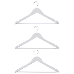 Fából készült ruhafogas, juhar, 3 darabos készlet