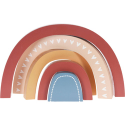 Fából készült szivárvány, gyerekszoba dekoráció, 26,5 x 2,5 x 15,2 cm