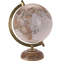 Nagy földgömb mangófából készült talppal, Ø 16 cm