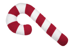 Karácsonyi párna LUCIEN, plüss cukorpálca, 57 cm