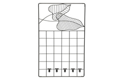 Fém rácstábla jegyzetekhez, 38 x 60 cm