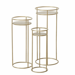 RICKY fém virágtartó készlet, 3 db, 50-70 cm