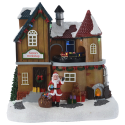 Mozgó jelenet Mikulással, 21 cm