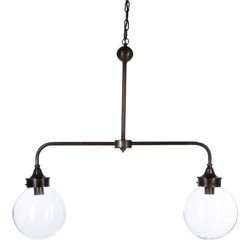 Kétkarú mennyezeti lámpa - fém, üveg 103 x 25 x 193 cm