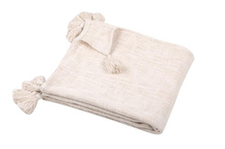 SANCHEZ pamut takaró bojtokkal, 125 x 150 cm