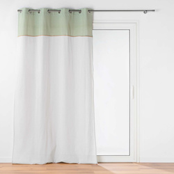 JANARA függöny fémgyűrűkkel, juta díszítéssel és bojtokkal, 140 x 240 cm