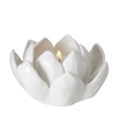 Kerámia gyertyatartó, virág, LIRIO, 8 x 10 cm