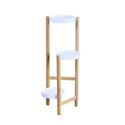 Bambusz virágtartó műanyag alátétekkel