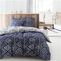 Geometrikus pamut ágynemű, kétoldalas, 220 x 240 cm