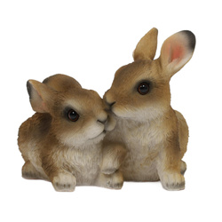 Kedves nyuszik kerti figura, 16 x 15 x 14 cm