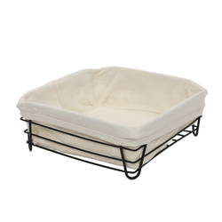 Kenyeres kosár Bistro, négyzet alakú, fém kerettel