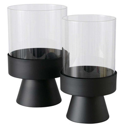 Modern gyertyatartók fekete talppal PALLAS, 2 darab