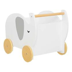 Fából készült kerekes utánfutó Elefánt, 35 x 30 x 39,7 cm