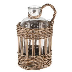 Fonott fogantyús üvegpalack, 20 cm