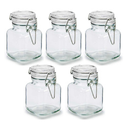 Üveges fűszertartók, 5 darab, 90 ml