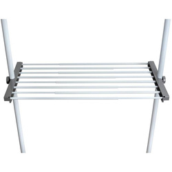 Gardrób polc, HERKULES, 73-120 x 42 cm, WENKO, szürke