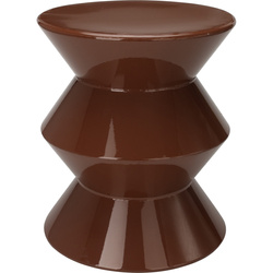 GISA oszlopasztal, fém, Ø 31 cm, sötétbarna