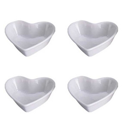 Porcelán uzsonnás tálak, 4 db.