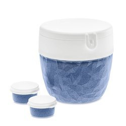 Reggeliző doboz, salátás és öntetes tároló BENTOBOX L, 3 elem, KOZIOL