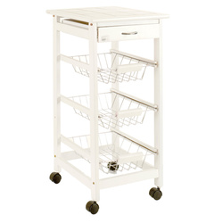 Keskeny kerekes konyhai kocsi ESSENTIALS, 37 x 37 x 76 cm