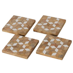 MOSKIA fa poháralátét, mozaik, 4 darab