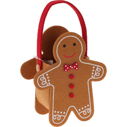 Karácsonyi mintás filctáska, 13 x 15,5 cm