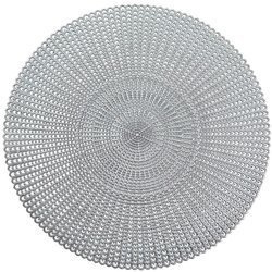 Védőalátét, dekoratív asztali szőnyeg, Ø 41 cm, ZELLER, ezüst