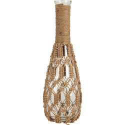 Üvegváz fonott zsinórral, 30 cm