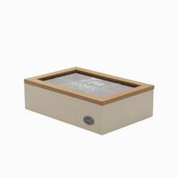 TEA ROOM teás doboz rekeszekkel, 23 x 15,5 x 8 cm