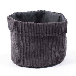 Dekoratív kosár, kordbársony, Ø 21 cm