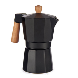Alumínium kávéfőző fából készült fogantyúval