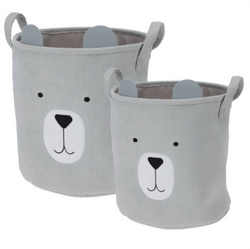 CUTIE füles játékkosarak, kordbársony, 2 db