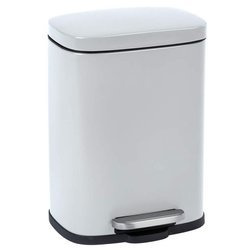 Fehér Easy Close 5l pedálos fürdőszobai szemetes, WENKO