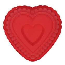 Szív alakú szilikon sütőforma, 25 x 16 x 7 cm