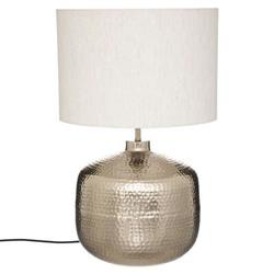 Kais bézs árnyékolós lámpa, fém talapzat, magassága 52 cm