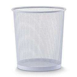 Fehér, acélhálós papírkosár, ZELLER
